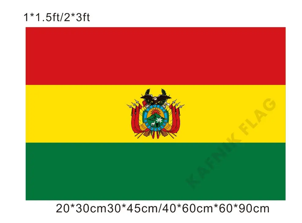 KAFNIK,20*30cm/30*45cm/40*60cm/60*90cm small flags  Bolivia Flag for Countries World Event Decorative Flags