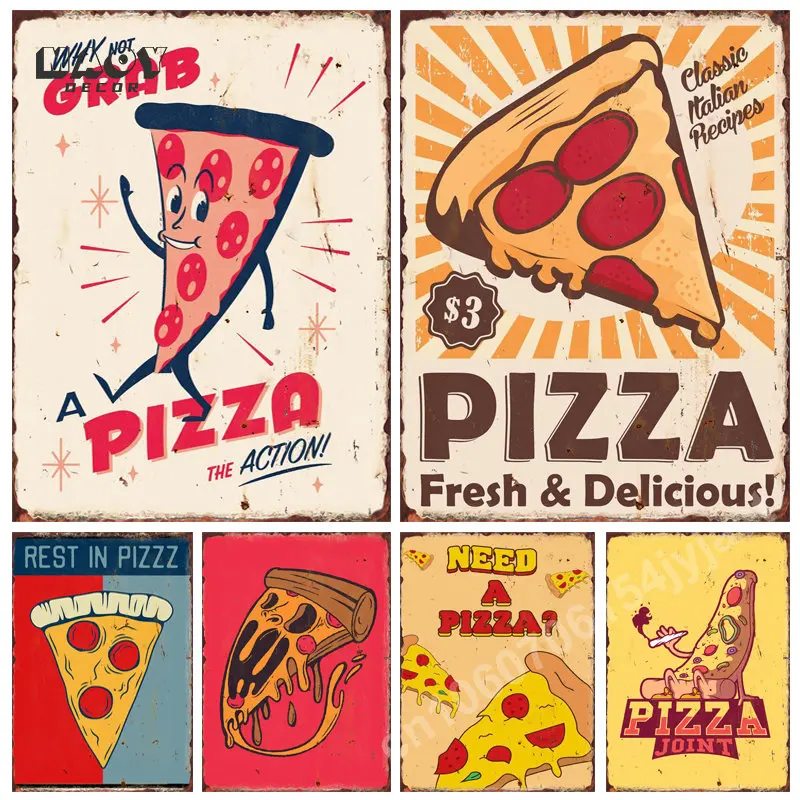 Letreros de estaño de Metal para comida divertida, placas de cocina para restaurante, Snack Bar, placa de decoración de arte de pared, carteles de fondo de sofá para el hogar