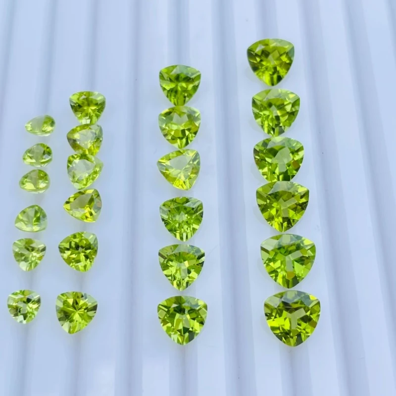 5 مللي متر إلى 8 مللي متر تريليون قطع الزبرجد الطبيعي أحجار كريمة مفكوكة أسعار الجملة الزبرجد الحقيقي لمتجر المجوهرات