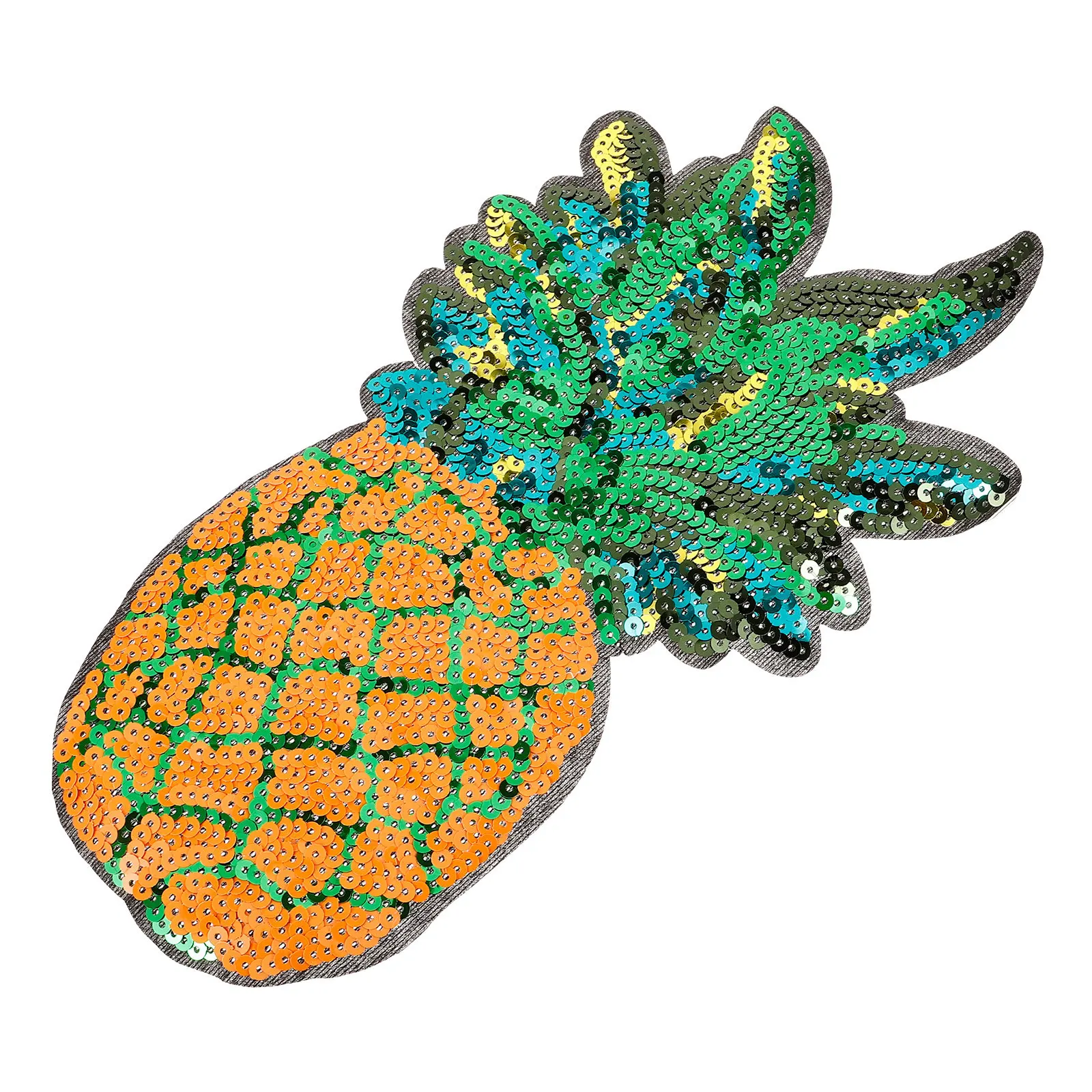 Pineapple Embroidery Sequin Patch Set for Clothing Backpacks Shoes Hair Accessories Home Tailor Shop Multi Function Decorative