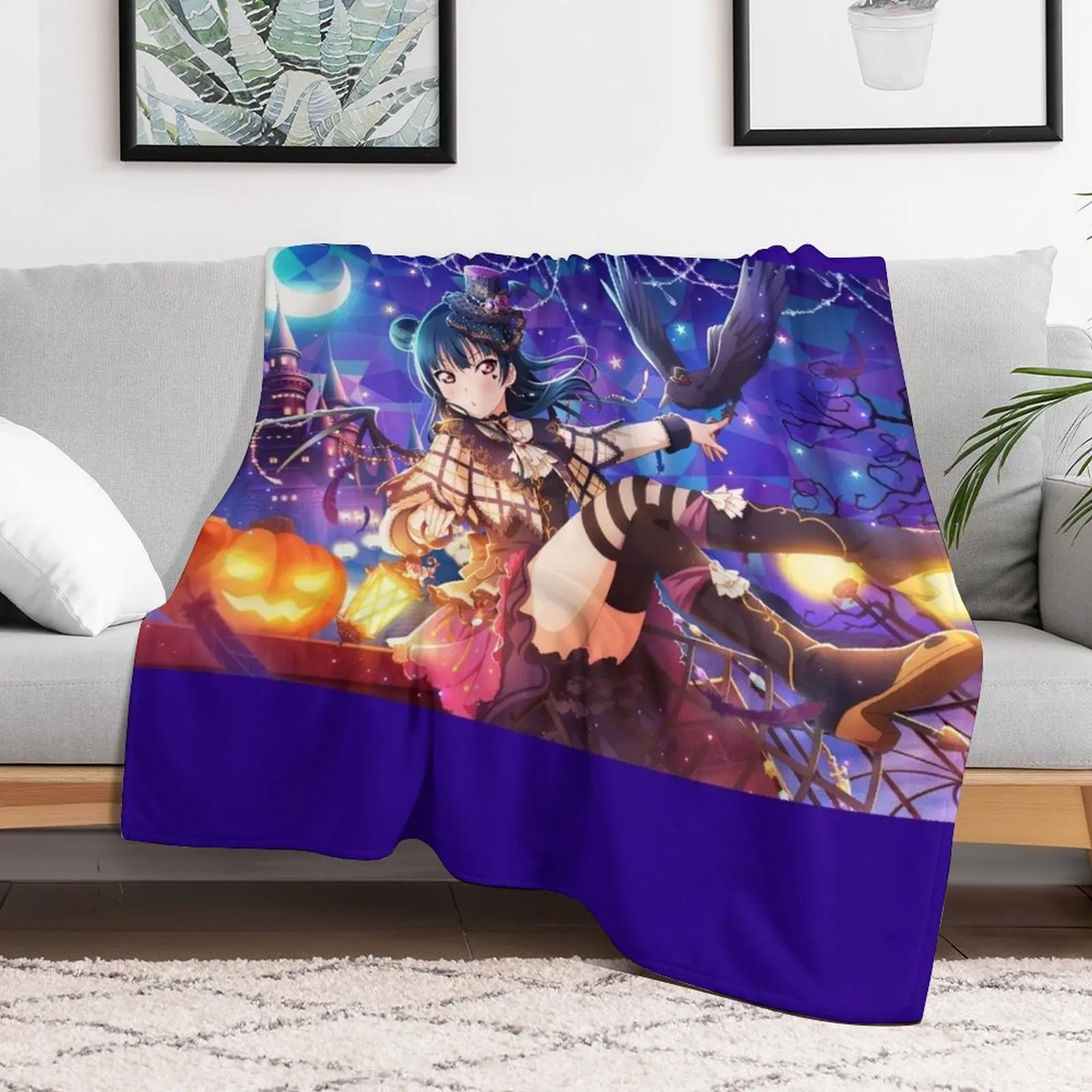Haunted Princess Yoshiko Yohane Tsushima LLSIFAS Throw Blanket Anti Shedding Soft Fuzzy Blanket for Home