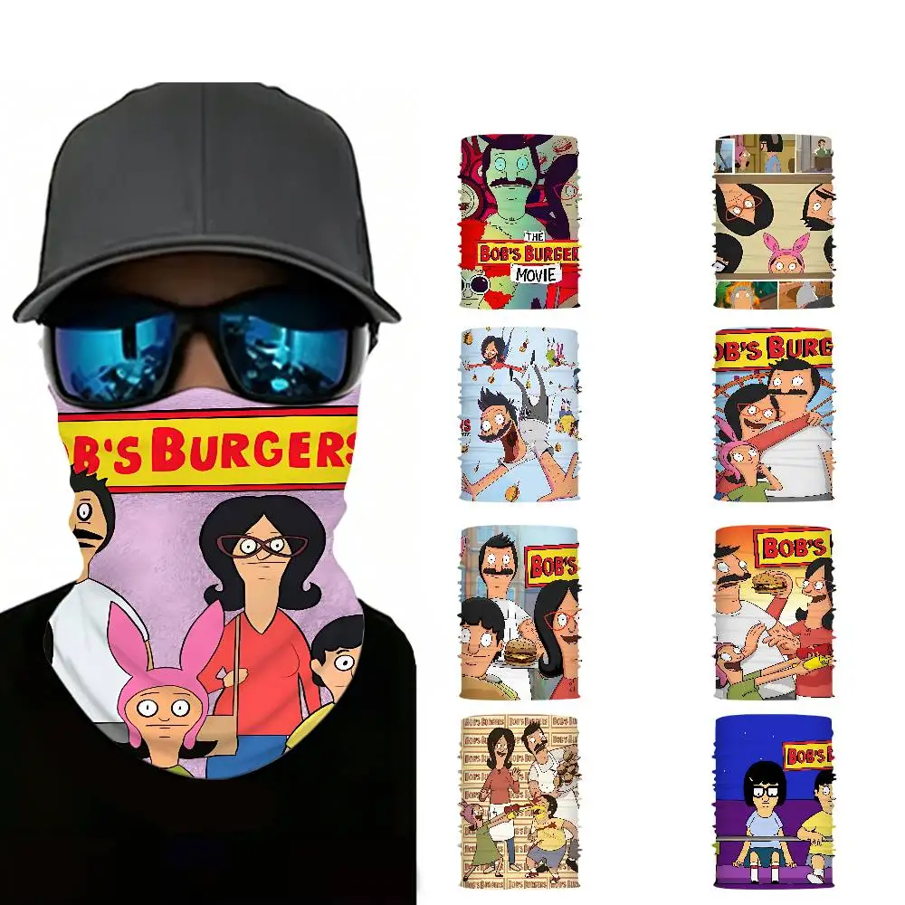 B-Bobs B-Burgers Anime Scarf Breathable Face Mask Neck Gaiter for Outdoor Sports Ski Riding