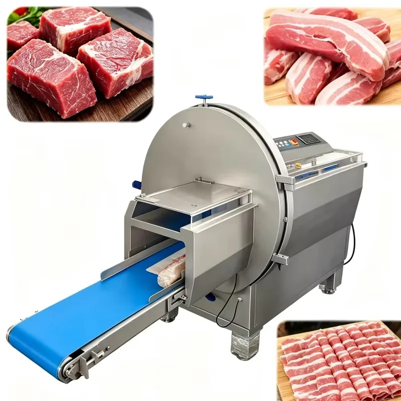 Factory Direct Industrial Meat Cutting Machine Ham Slicer Machine Ham Portion Slicer Cured Meat Portion Cutter for Meat Factory