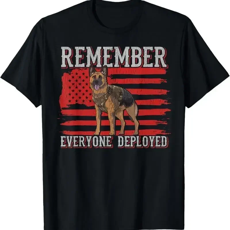 New Limited Military Dog Service Red Friday Remember Everyone T Shirt Size S 5Xl