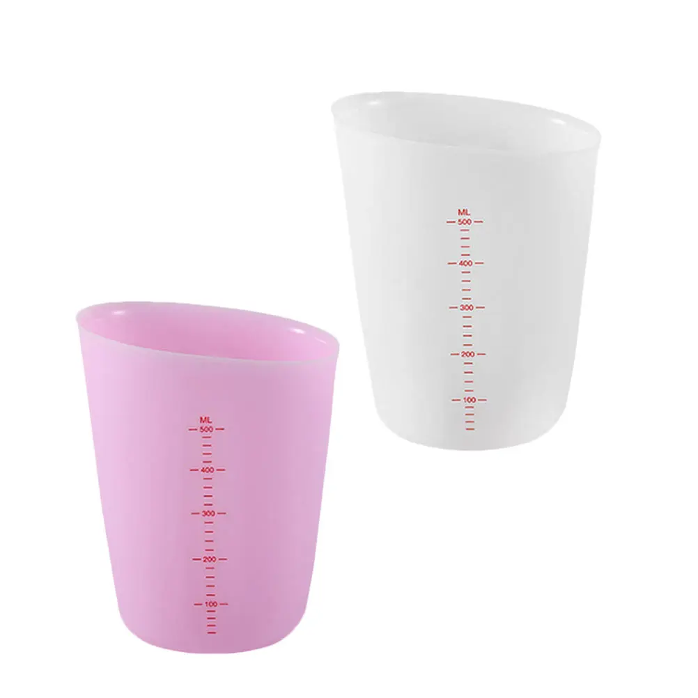 

2 Pcs Tools Baking Measuring Cup Silica Gel Practical Jug White Cups with Scale