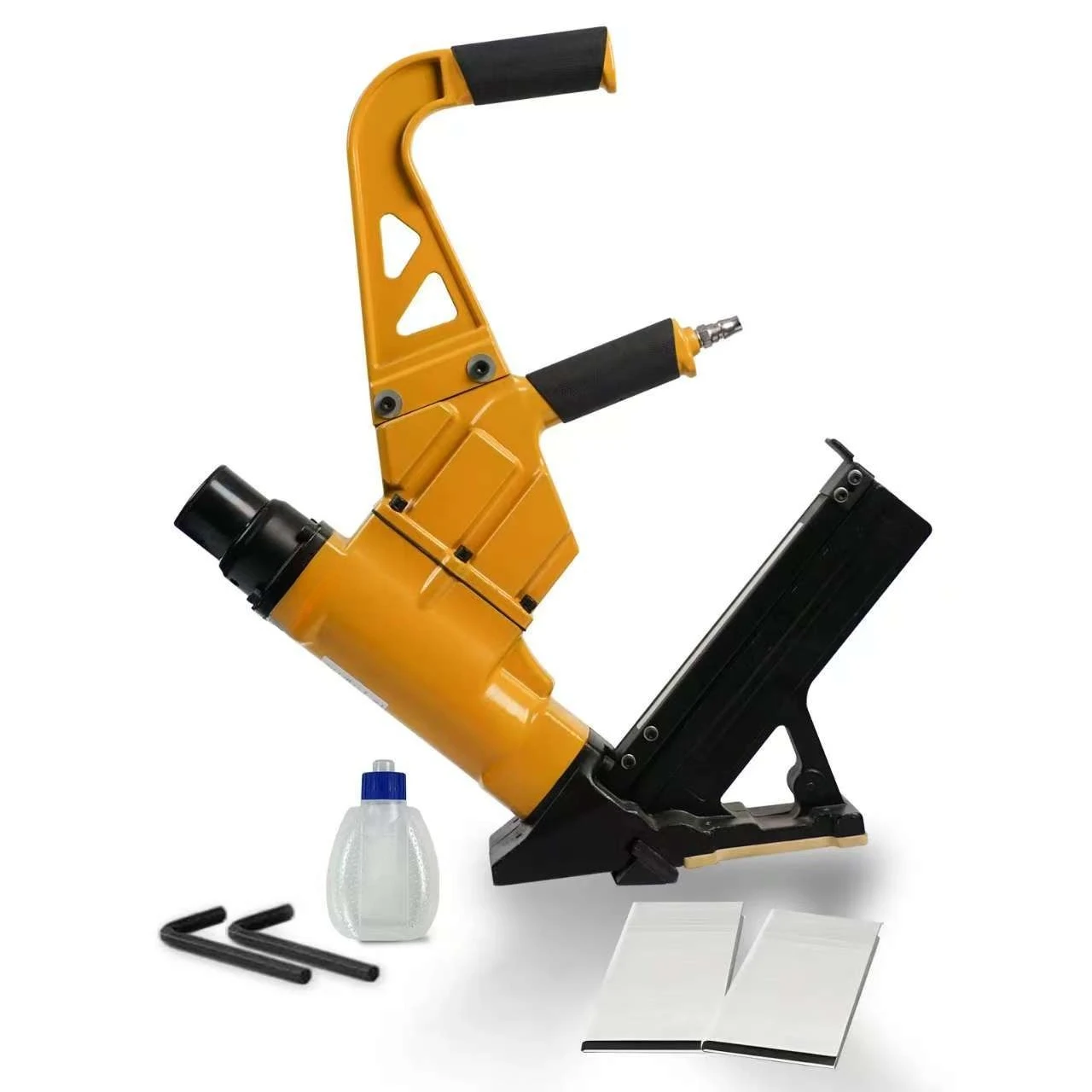 2 in 1 Hardwood Nail Pneumatic Hardwood Flooring Nailer L Head Nail Staple Floor Nailer for DIY 15 GA 16GA