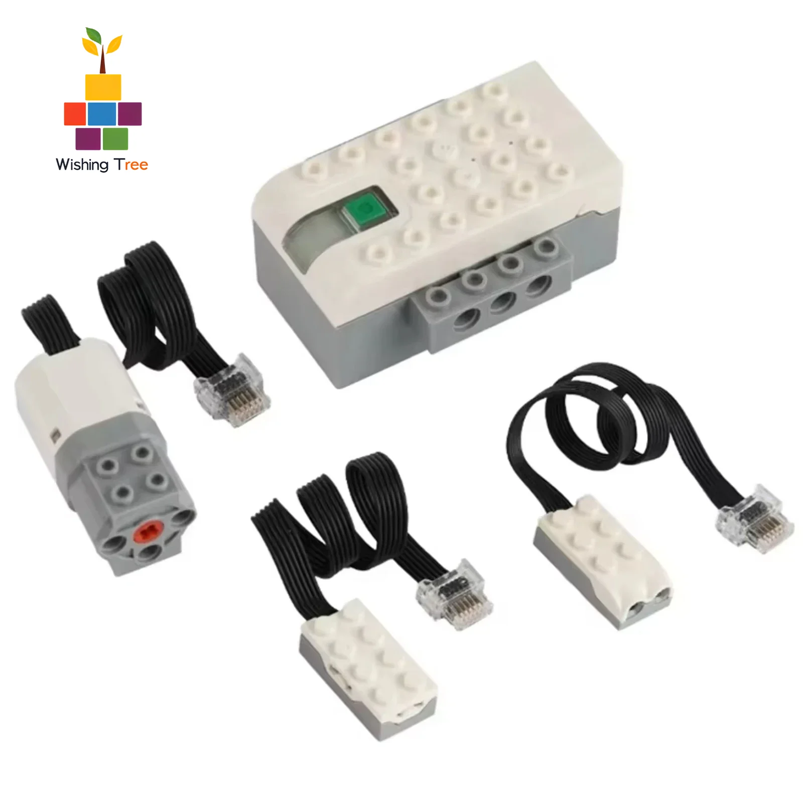 MOC Building Blocks Power Bulk Kit Compatible with WE-DO 2.0 EV3 Includes Hub Medium Motor Tilt Sensor Educational Toy Set