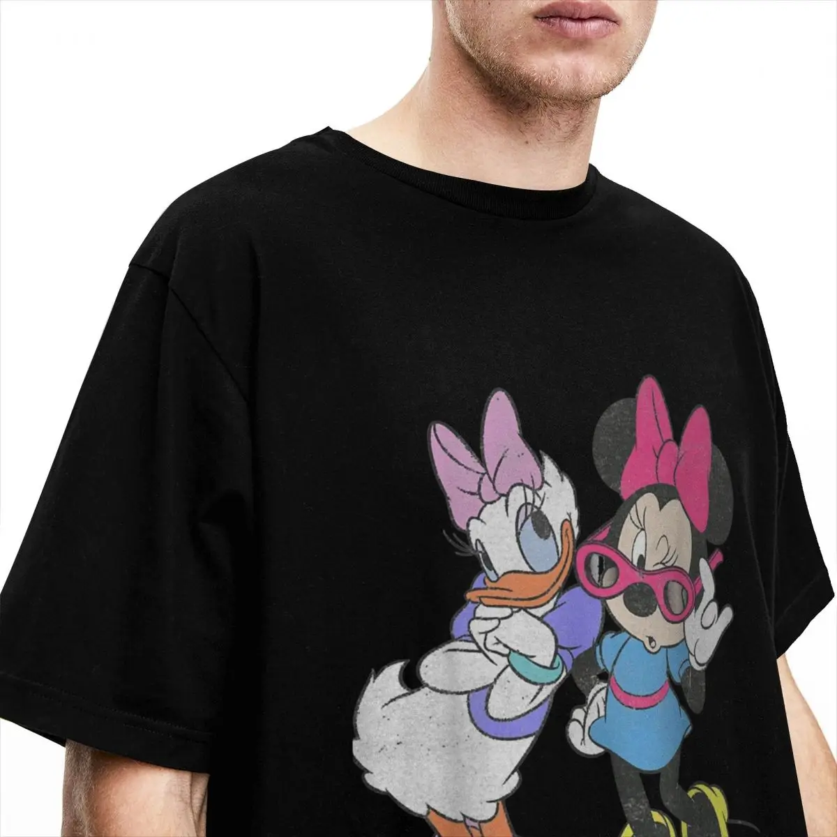 Men Women Mickey Anime Mouse Funny T Shirts Merch Kawaii Minnie Pure Cotton Tops T-shirt Novelty Tee Shirt New Arrival