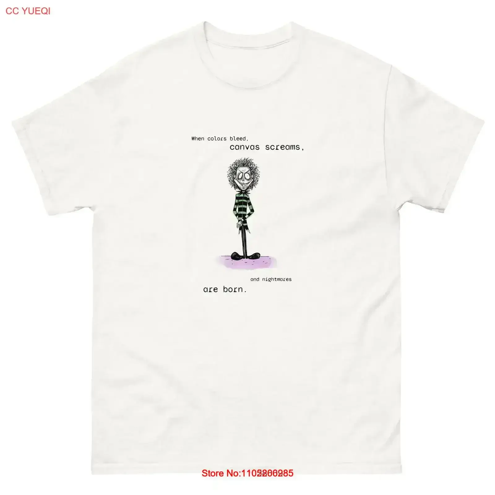 Nightmares Are Born art tee vintage Washed Soft fashion Casual homme Comfortable designer clothes graphic Stylish streetwear