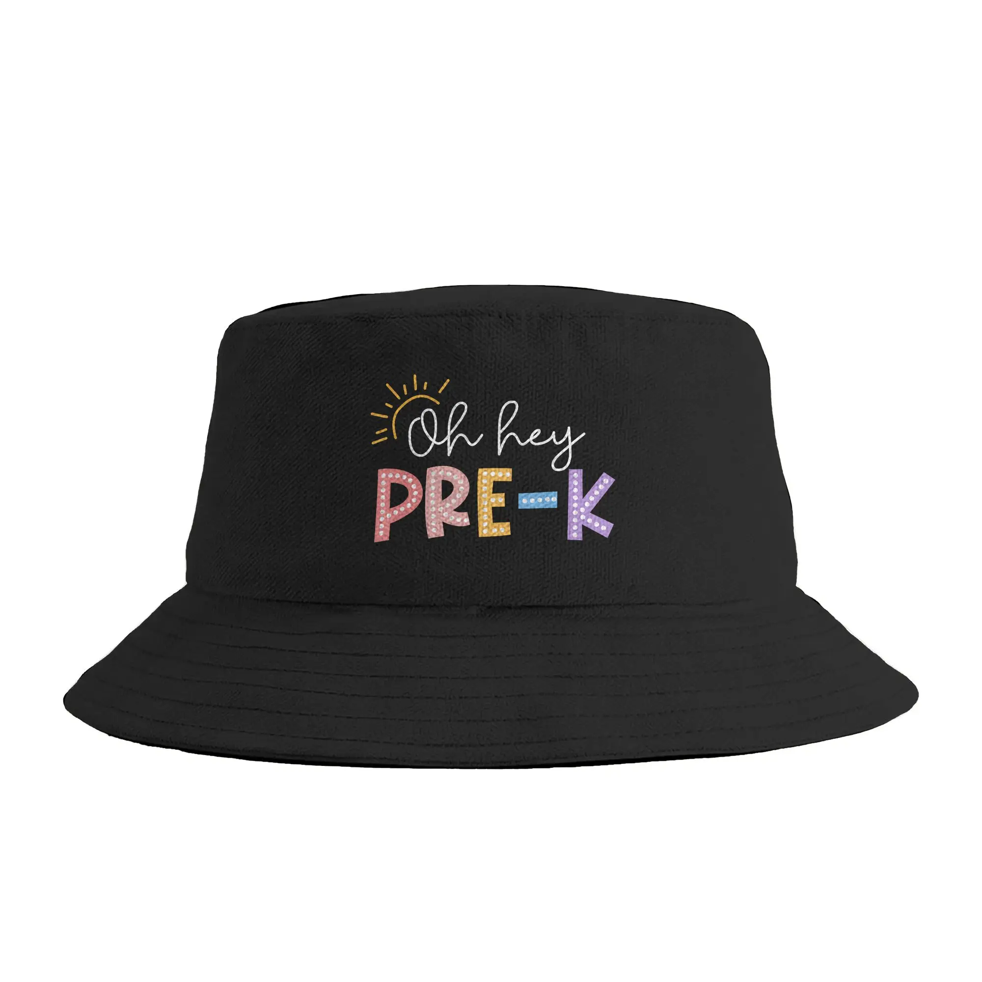 Unisex Oh Hey Pre K Student Teacher Happy First Day Back to School Bucket Hat  Foldable Fisherman Hats Summer Classic Caps