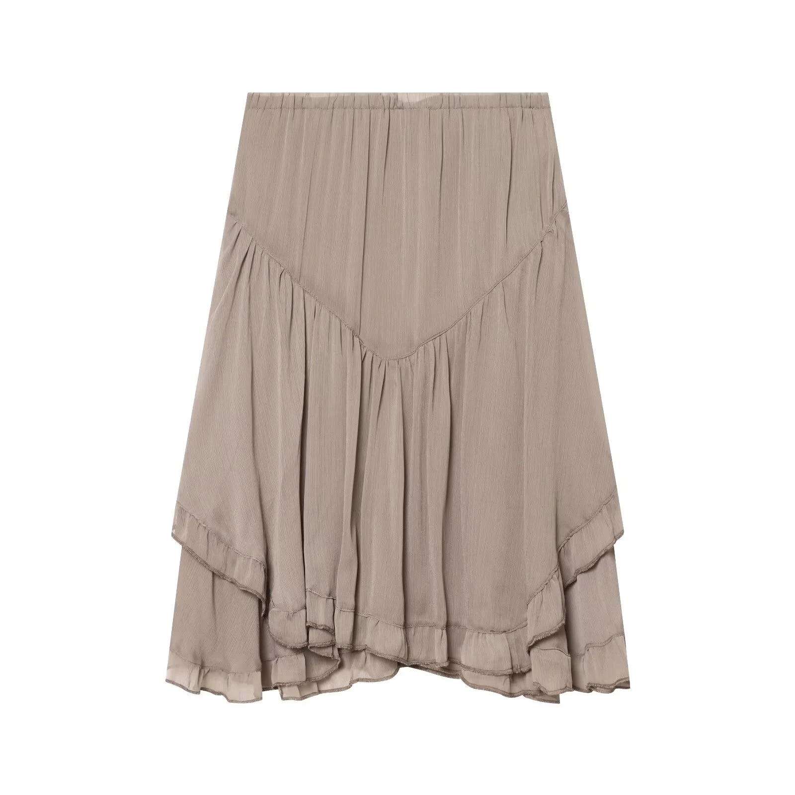 European and American style 2026 summer new women's clothing mid waist layered decoration asymmetric short skirt half skirt