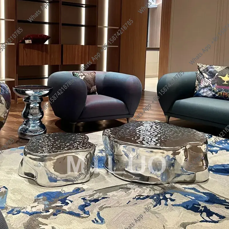 Special-shaped tree root coffee table modern minimalist tea table model room villa high-end designer