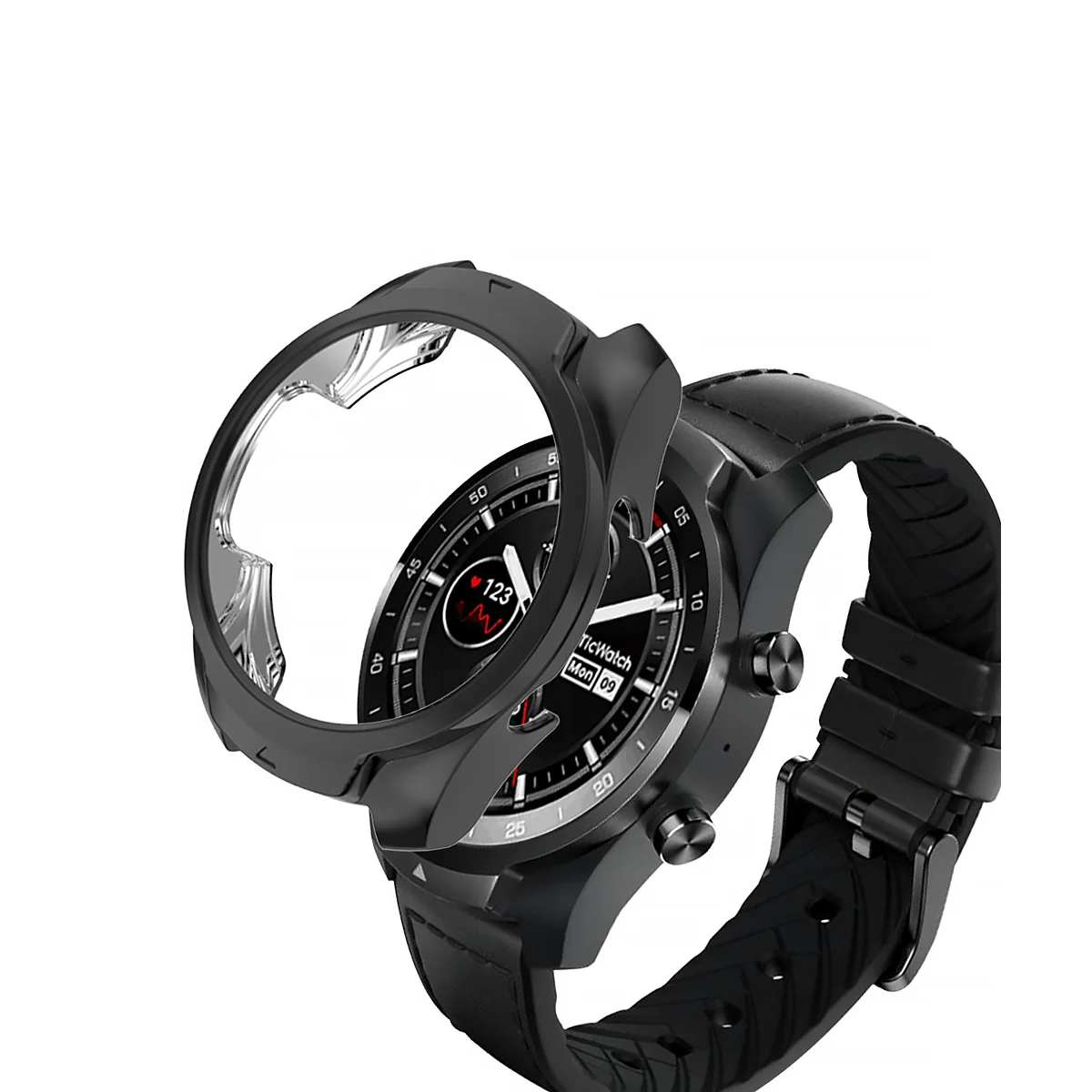 Tpu Protective Case Transparent Hollow Cover Shockproof Anti-Scratch Smart Watch Shell Compatible Use