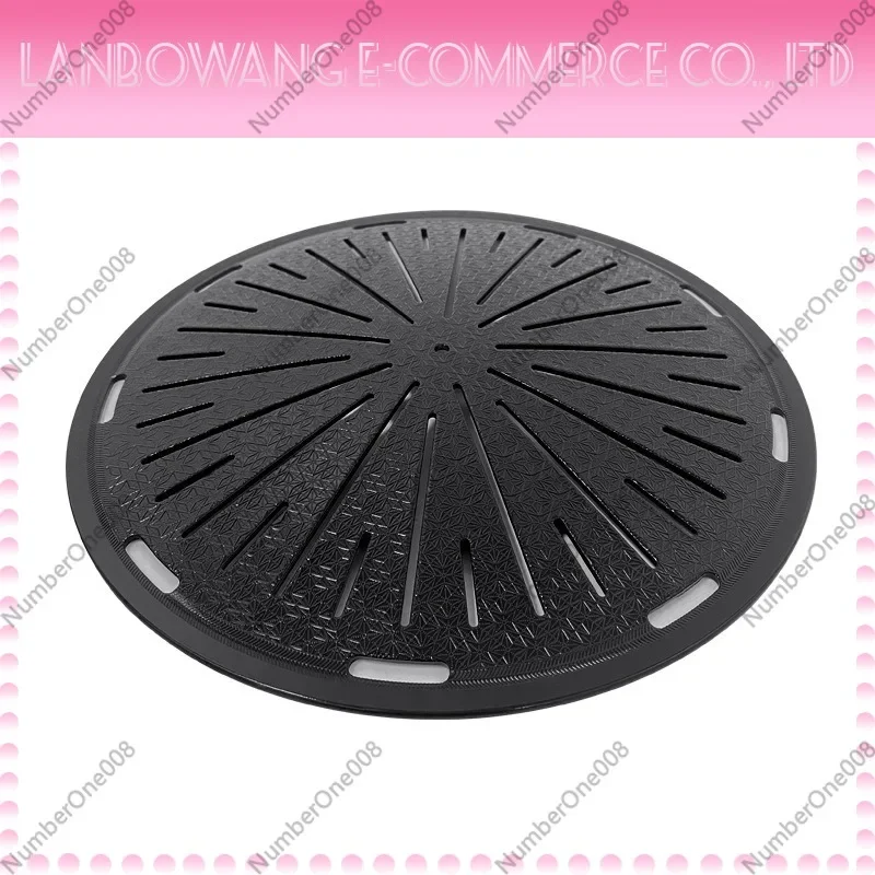 Korean Charcoal Grill Stainless Steel 3-Layer BBQ Grill Mesh, Thickened Round Grid Camping Cast Iron Steak Grilling Plate