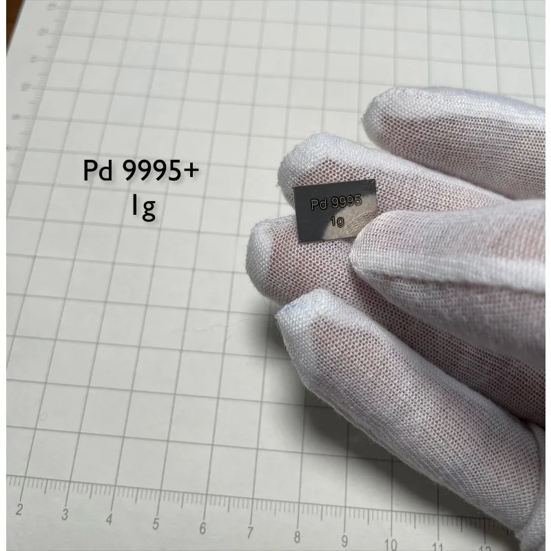 1g Engravable High Purity Palladium Sheet Pd9995+ Solid Pure Palladium Plate