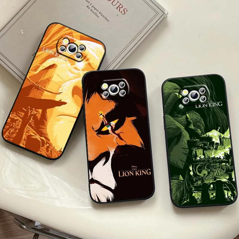 

Animation Lion King Cartoon For Xiaomi Mi Poco F3 F4 F5 F6 X3 X4 X5 X6 X7 M3 M4 M5s M5 M6 GT Pro 5G Black Cover Phone Case