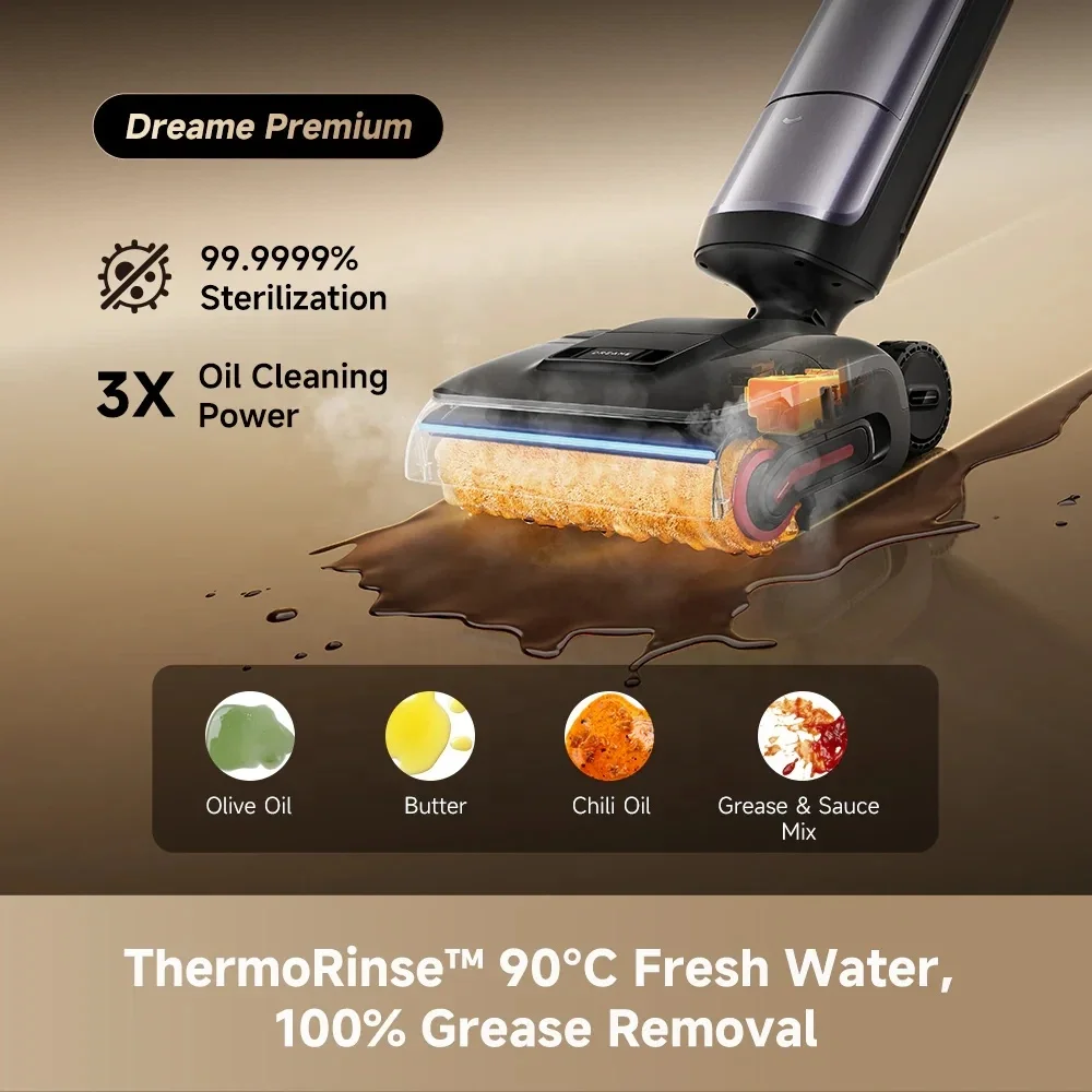 World's First Dreame H60 Ultra Steam Handheld Wet & Dry Vacuum Cleaner Dual-Arm GapFree System 0-gap Edge Precision TangleCut