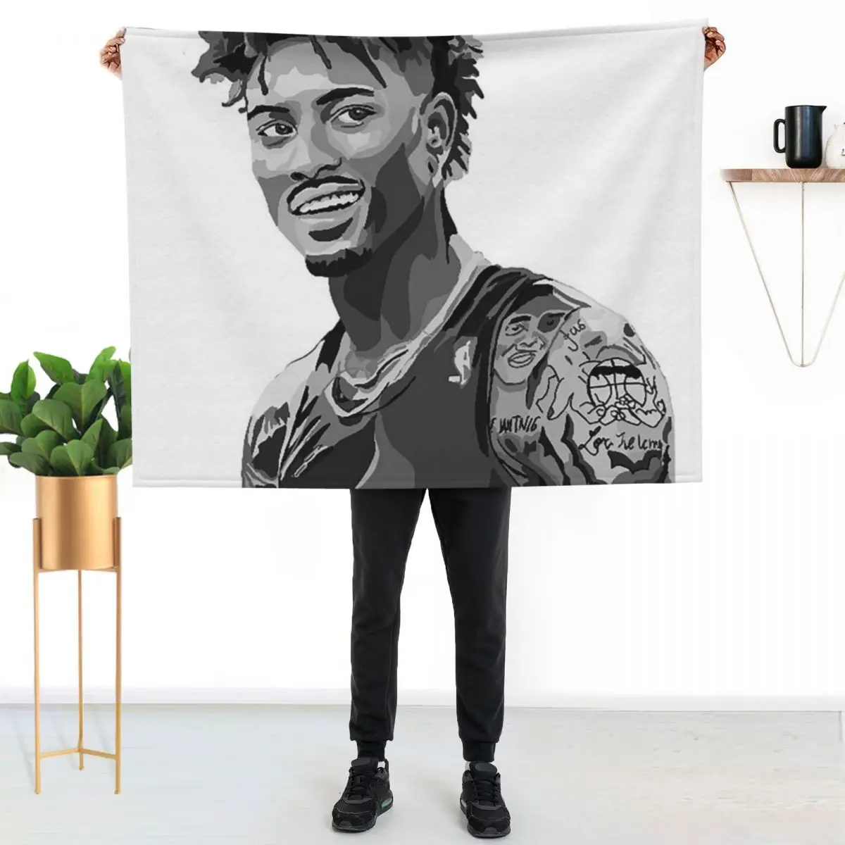 kelly oubre jr design (larger file) Throw Blanket Comforter Kid'S Single valentine gift ideas Flannels Blankets