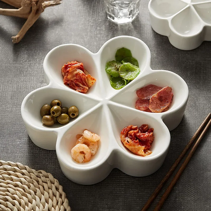 Creative Ceramic Insulation Platter Hotel Restaurant Artistic Conception Dish Cold Dish Plate High-end Tableware Snack Plate