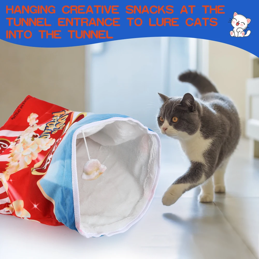 6 Halloween Gourmet Muster Designs Katzen tunnel Spielzeug, Katze Geburtstags geschenk, zusammen klappbare interaktive Katze Drill Bag Haustier Spielzeug – Detail 7