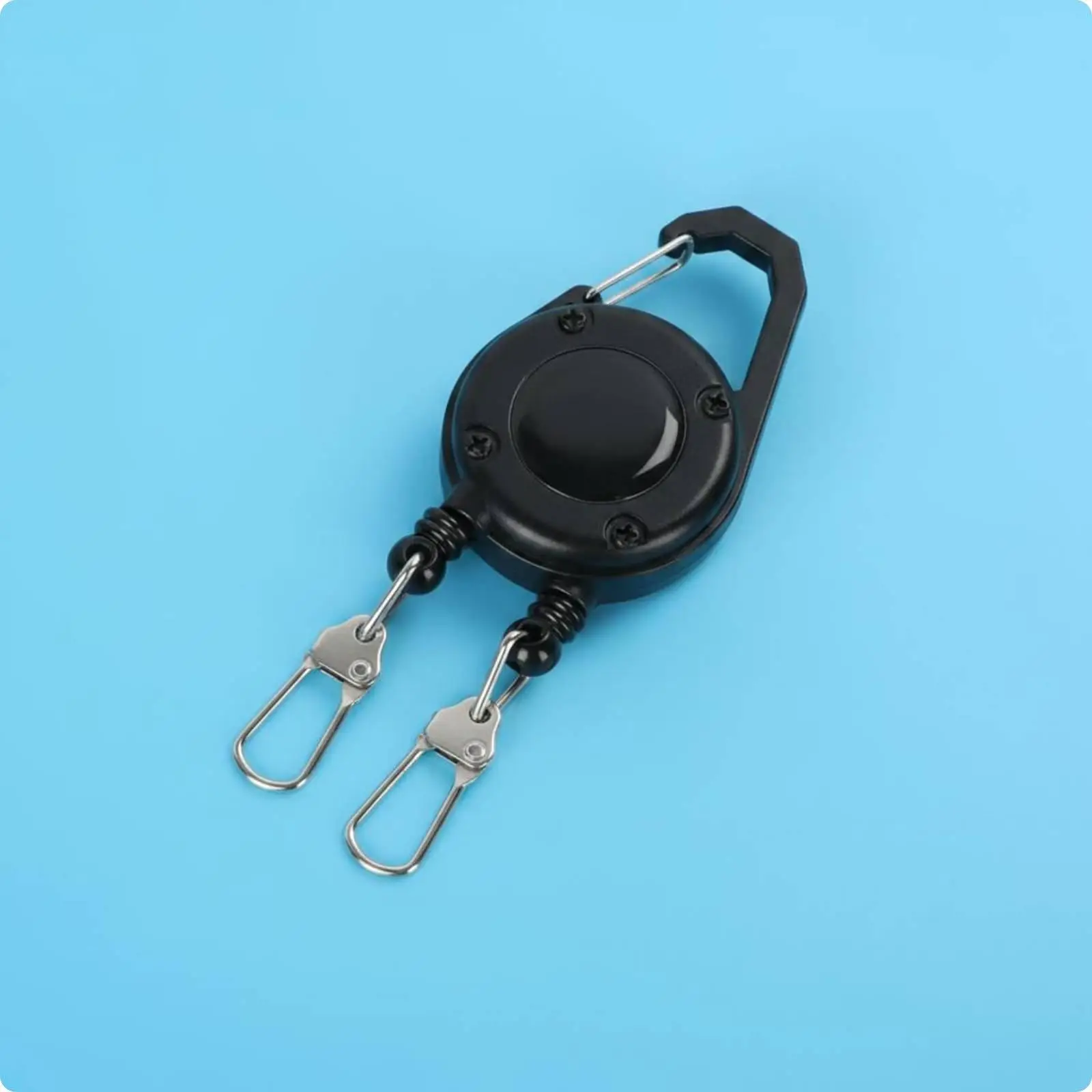 Retractable Identification Clip Easy to Attach Double Clip