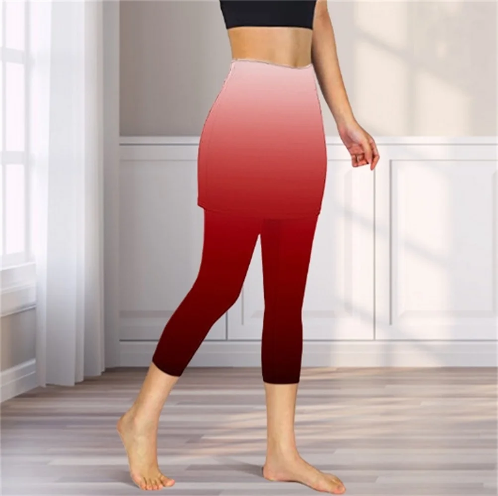 

Женские укороченные брюки, спортивные, гольфы, тренажерный зал, теннис, йога, ноги, брюки с завышенной талией и юбкой, брюки для йоги
