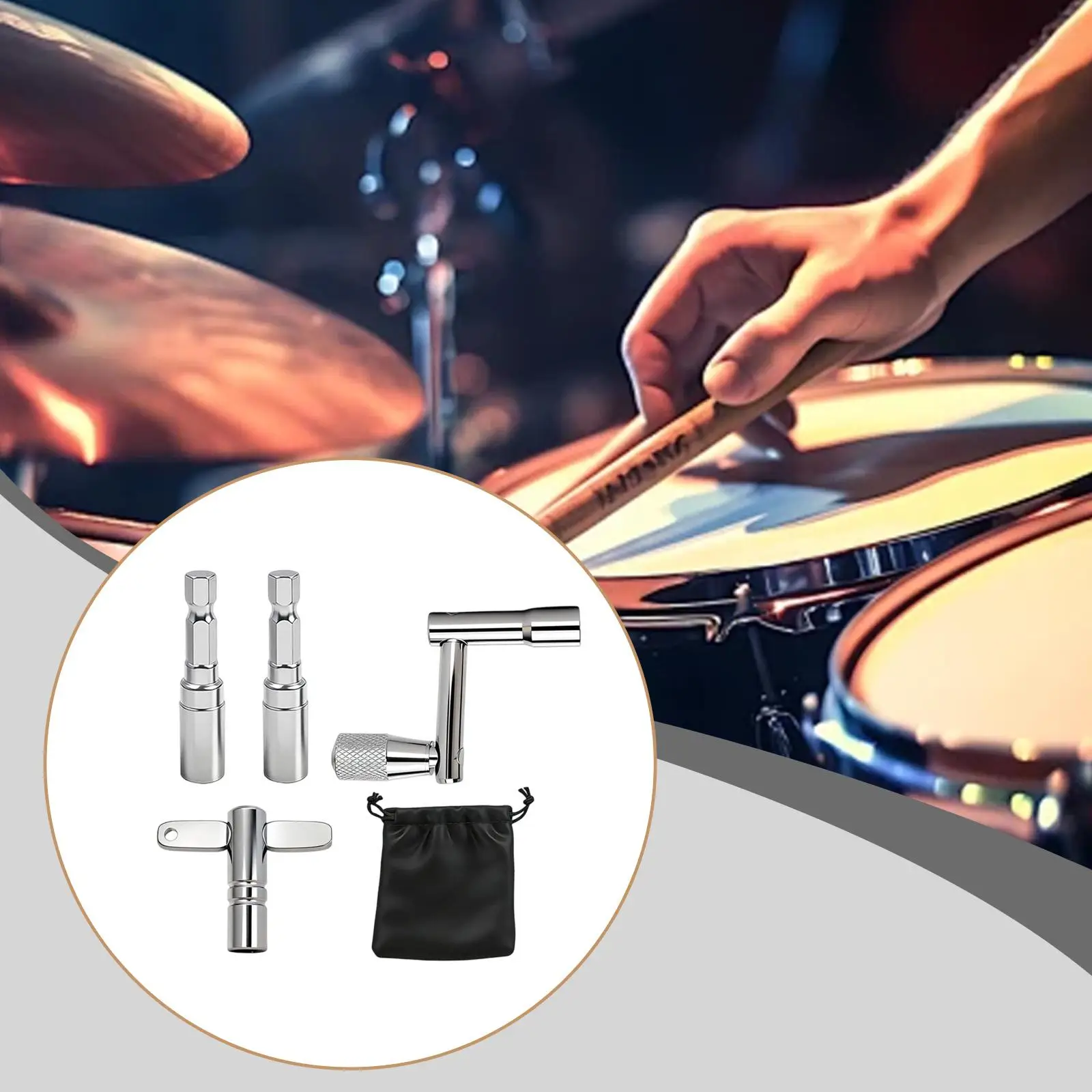 Drum Tuning Key Multifunctional Hardware Portable Drum Wrench Universal Drum Key Tuner for Snare Bass Drum Jazz Drum Electronic