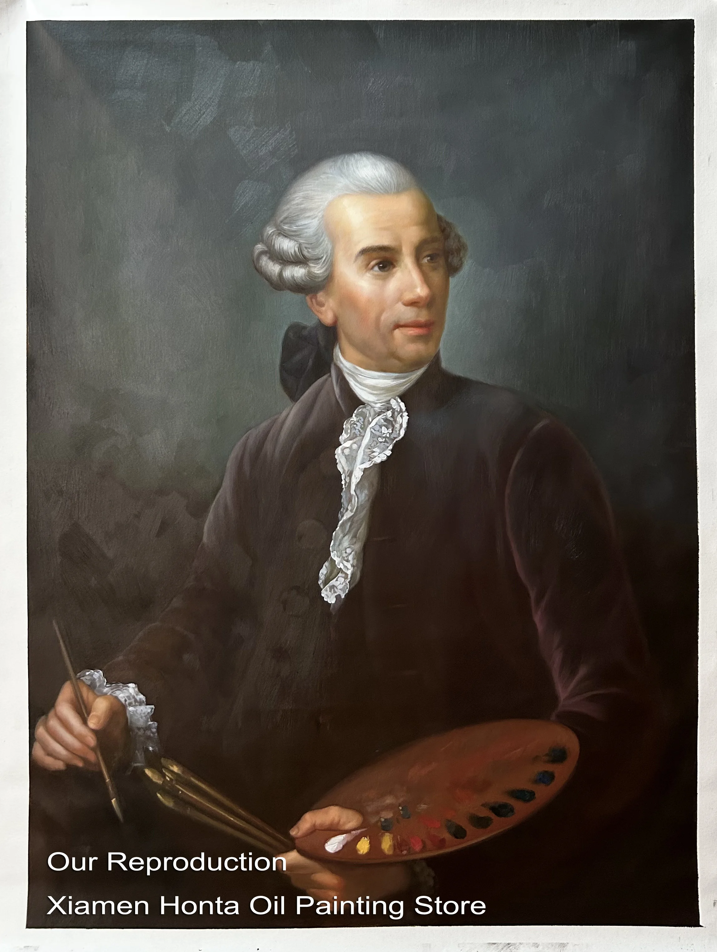 portrait-of-joseph-vernet-1778 by Louise Elisabeth Vigee Le Brun ,handmade oil painting reproduction on linen canvas,Old master