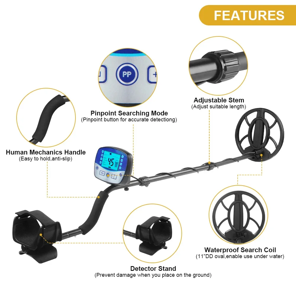 TX11MD990 profesjonalny podziemny wykrywacz metali 10.2 Cal wodoodporna cewka wysoka czułość wykrywacz metali wykrywacz metali przenośny