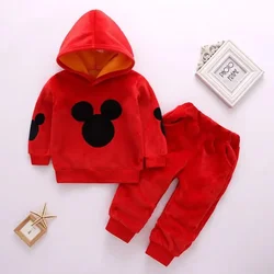 Baby Boys Girls Clothes Sets Children Sport Suit Cartoon Mickey Mouse Sweatshirt Hoodies + Pants 2Pcs Baby Kids Outfits