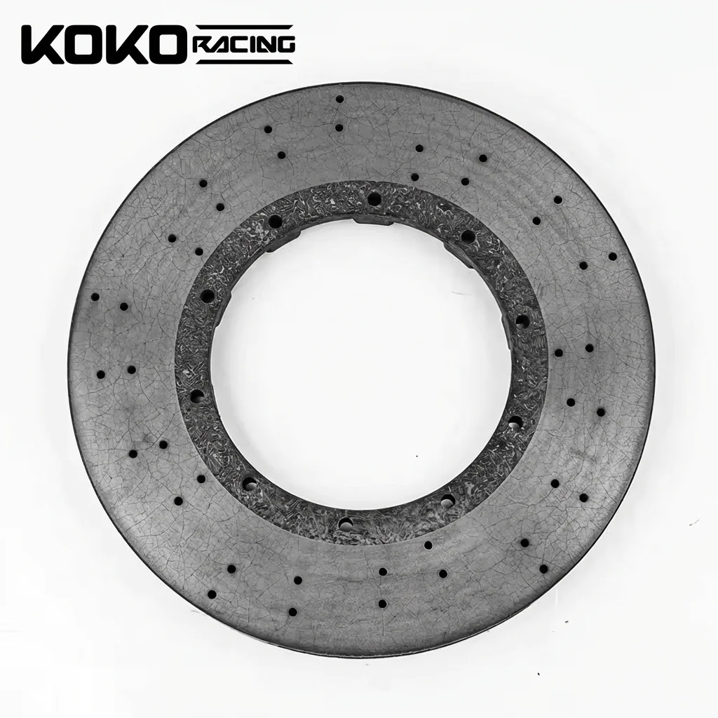 

KOKO Short Fiber Carbon Ceramic Brake Discs 355*32MM High Performance Direct Fit Low Noise for BMW AUDI BENZ Toyota Nissan