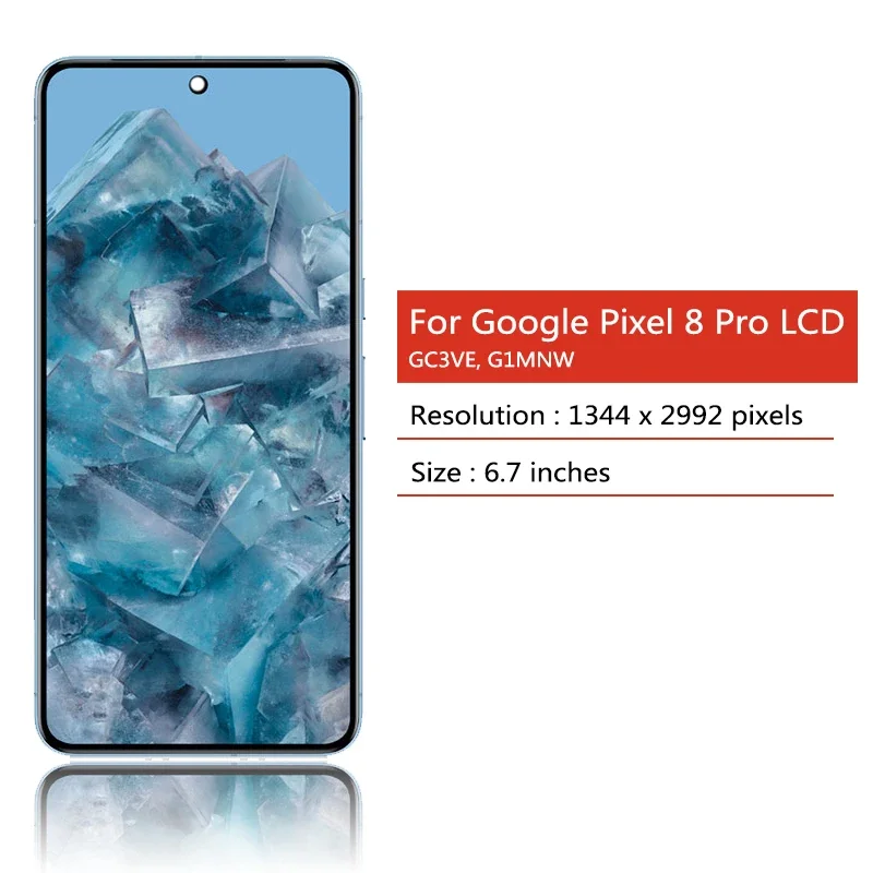 Imagem -02 - Lcd de Qualidade Oled com Moldura para Google Pixel Pro Tela de Exibição Montagem Digitalizador Touch Apto para Google Pixel 8pro Gc3ve G1mnw