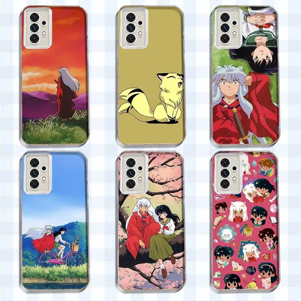 

Anime I-Inuyashas Phone Case For Samsung S24,30,21,22,23,20 FE,lite,PIus,Ultra,5G,Note,9,10 Transparent Cover