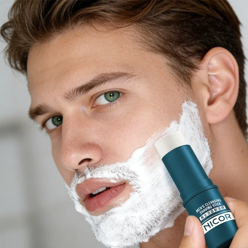 Men's facial cleansing and shaving wand, fast cleansing, refreshing and moisturizing, compact and portable, smooth shaving