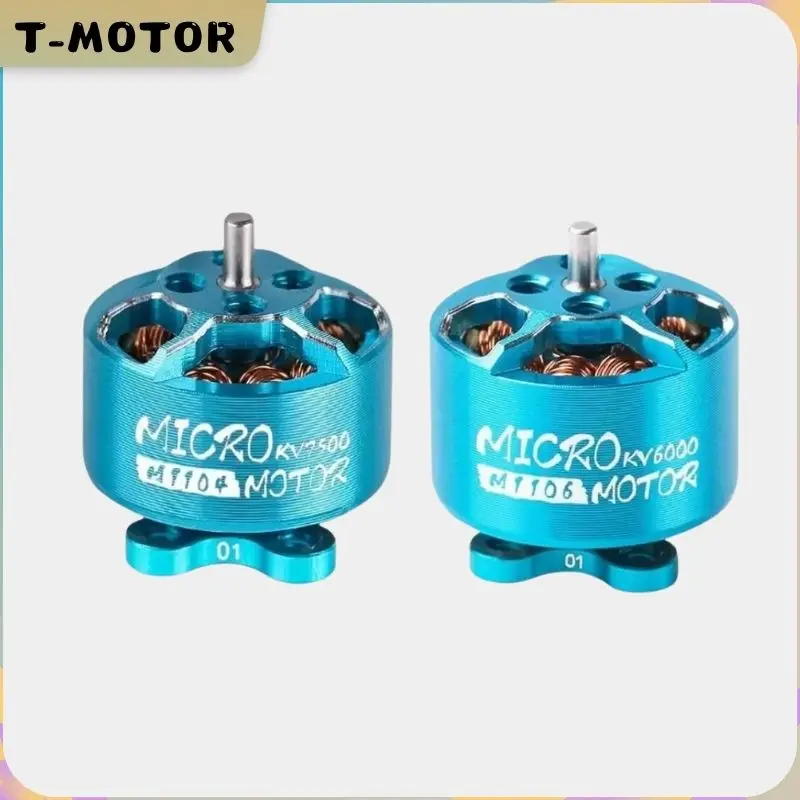 

T-Motor New M1104 KV7500 M1106 KV6000 Micro Motor Brushless Motor Small Lightweight W/1.5mm shaft FPV 90mm 110mm Micro Drone