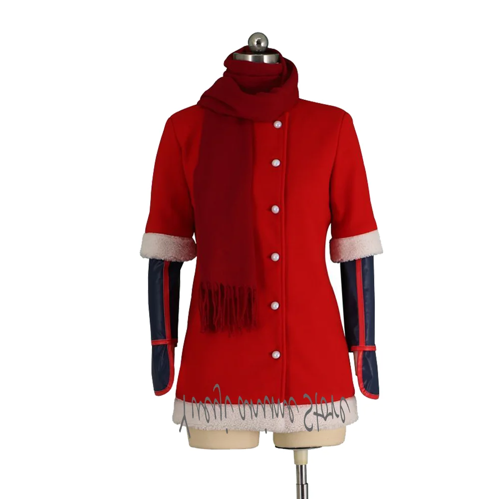 

Аниме Izutsumi Косплей Костюм - красное зимнее пальто, шарф и перчатки | Наряд на Хэллоуин/Рождество