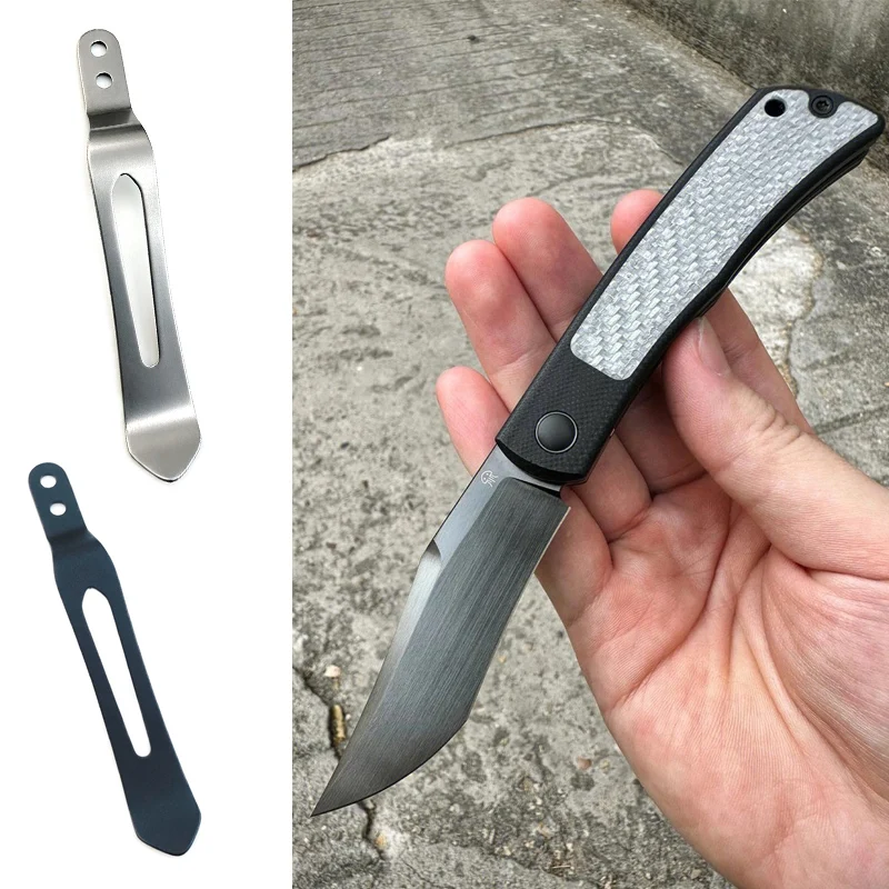 4 Colors Fold Knife Stainless Steel Pocket Clip Clamp for North Mountain Chop2 Chop3 Kaiken JellyFish Higonokami Knives Replace