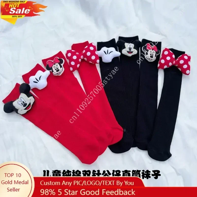 

Mickey Minnie Mouse Crew Socks Disney Funny Cartoon Anime Men Women Hip Hop Street Fashion Casual Socks1Pairs