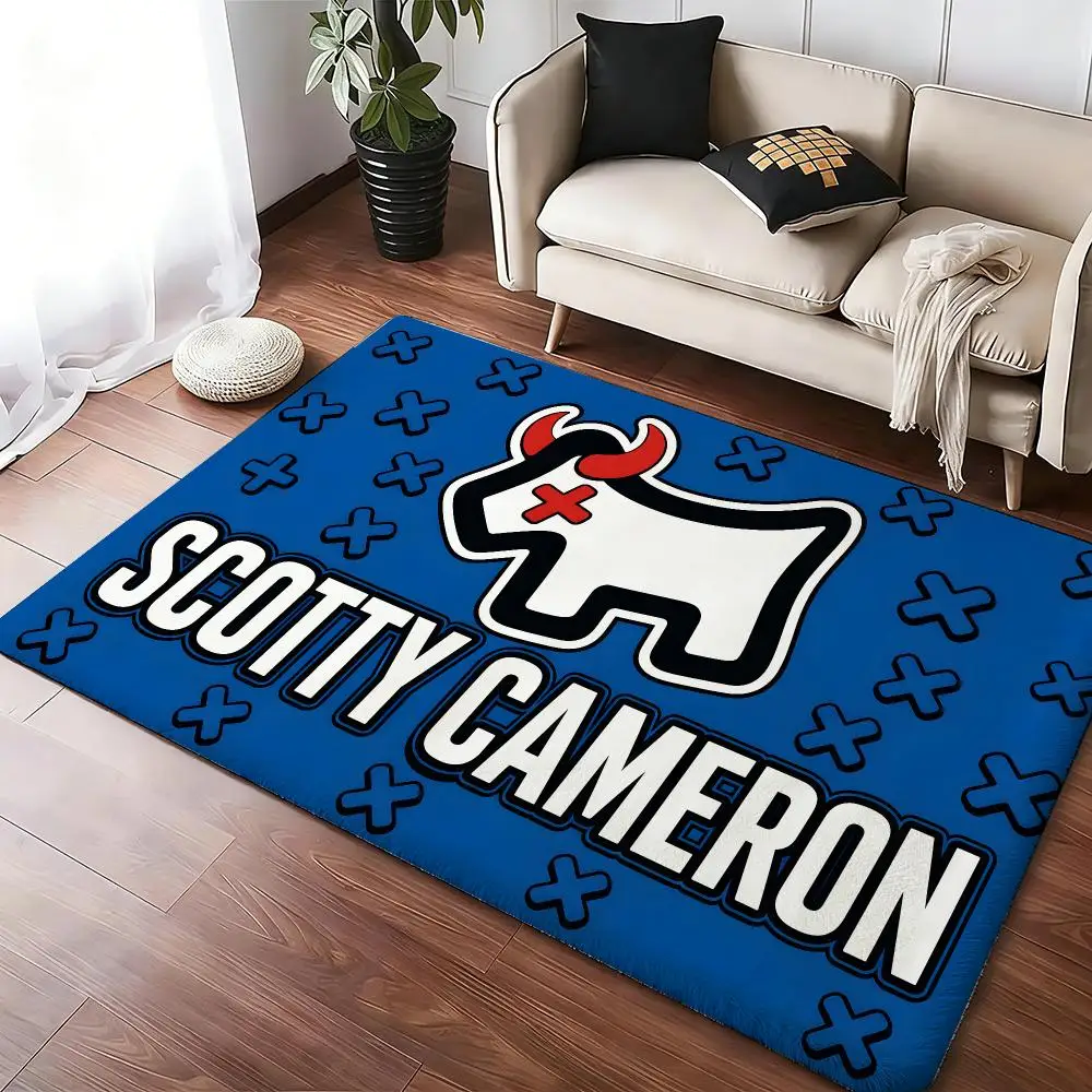 S-Scotty Logo Cameron-N Banner Gifts Floor Mat Soft Thickened Absorbent Non-Slip Bedroom Living Room Door Mat Home Flannel Rugs