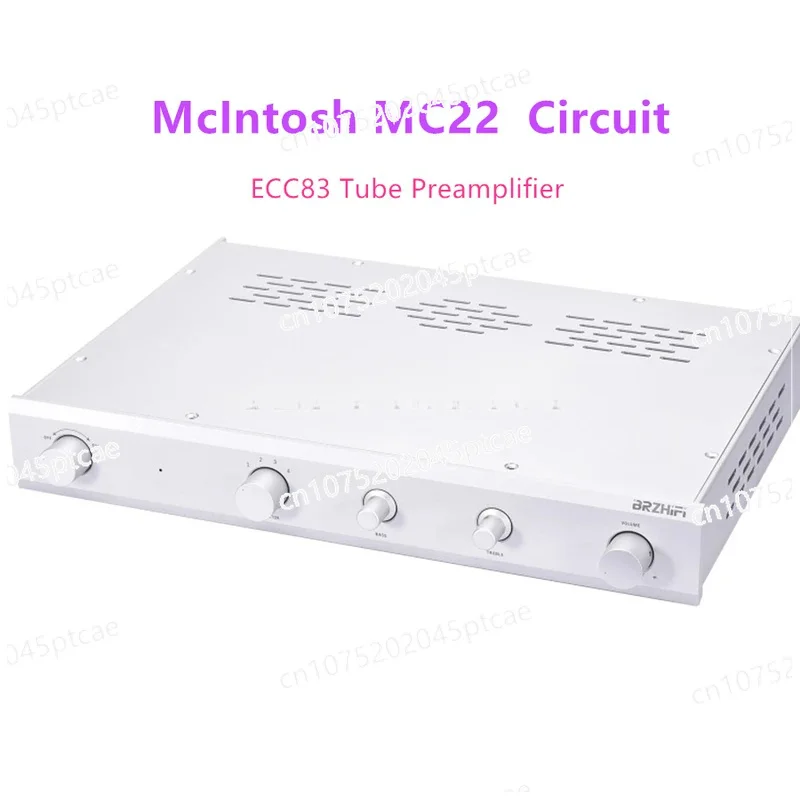 مرجع مضخم الأنبوب الإلكتروني MC22 ECC83 إلى دائرة McIntosh MC22. مع تعديل ثلاثي/جهير