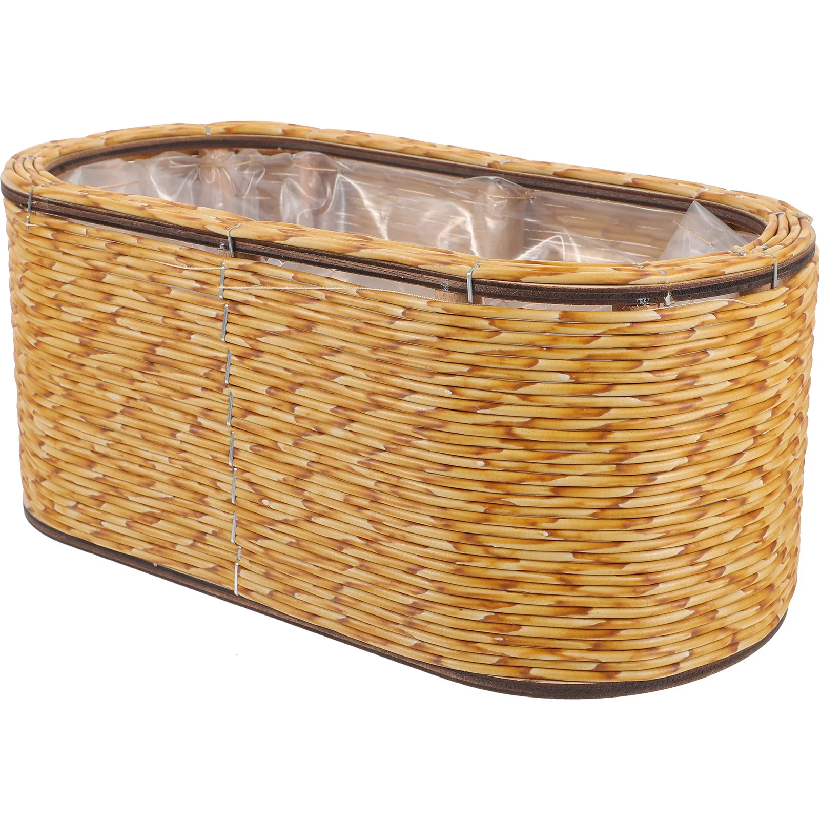 

Woven Planter Basket Rustic Handwoven Plant Pot Large Space Indoor Outdoor Decorative Flower Storage Basket Woven Planter