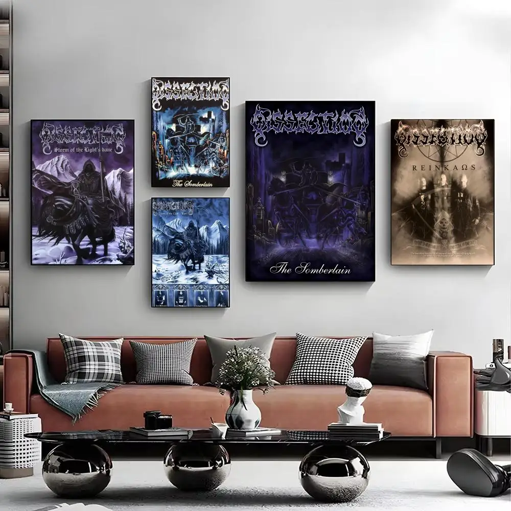 Death Metal D-Dissection Poster Modern Minimalist Wall Art Prints for Bedroom Living Room Home Decor Interior Gift