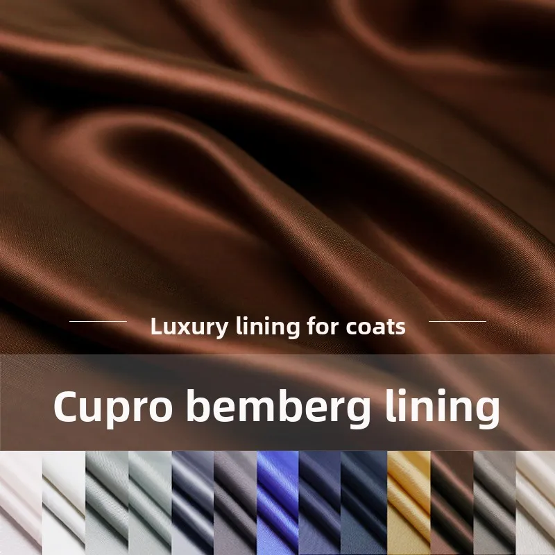 

Japanese Bemberg Clothing Lining Copper Ammonia Silk Fabric Smooth Anti-Static Suit Coat Lining Inner Fabric Per Meter