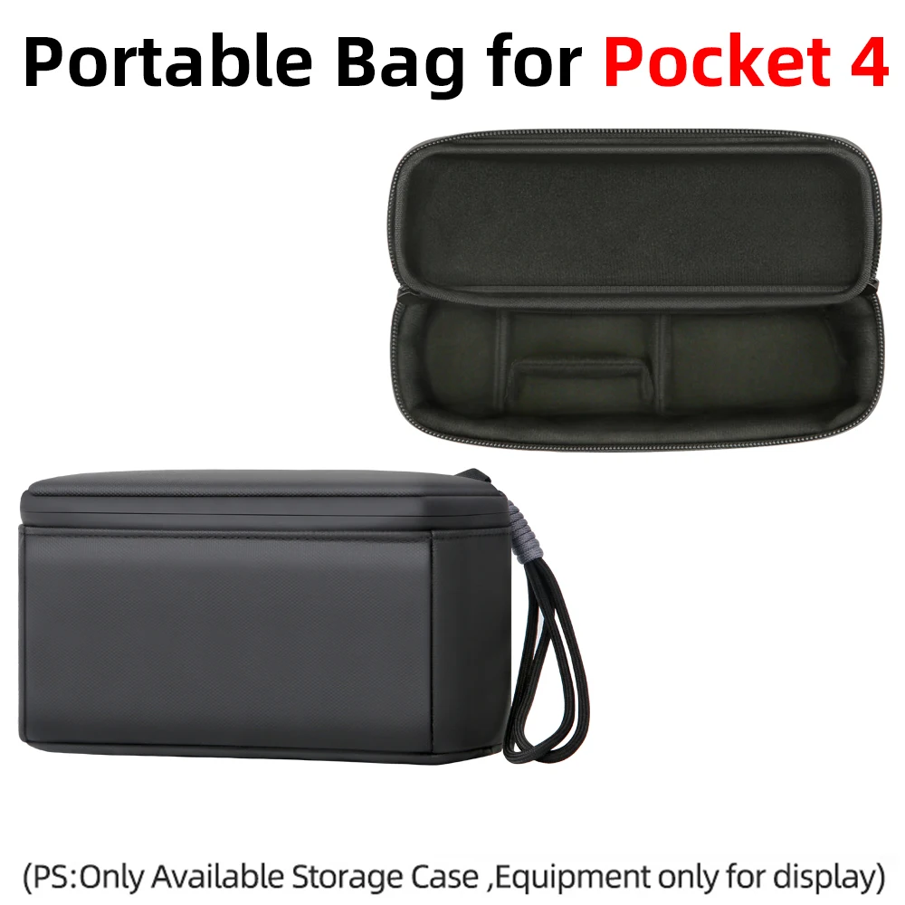

Portable Storage Case for DJI Pocket 4 Camera Accessories Shock-Resistant EVA Bag Black