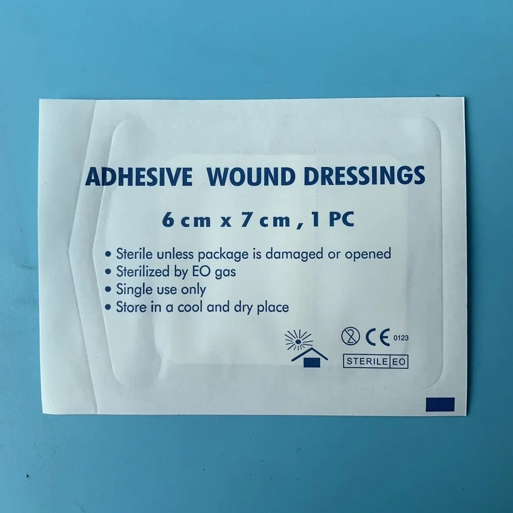 

10Pcs 6X7cm Medical Adhesive Plaster Breathable Wound Hemostasis Sticker Band First Aid Bandage Emergency Kit