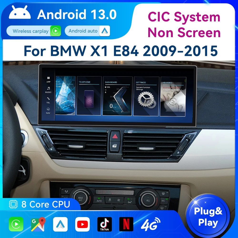 Factory Price Android Car Video Player Apple Carplay GPS Navi For BMW X1 E84 2009-2015 Multimedia Screen Radio BT 12.3