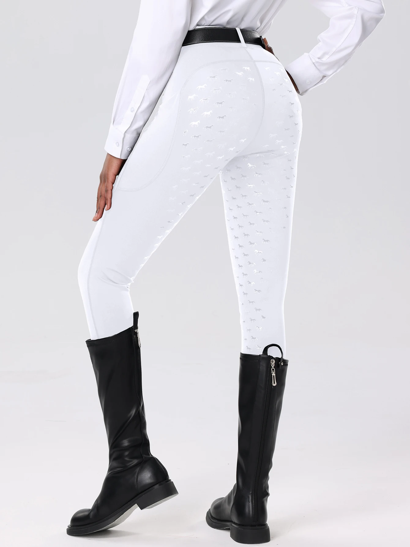 Women's equestrian pants, equestrian sports pants, professional equestrian clothing, all silicone design, high elasticity fabric