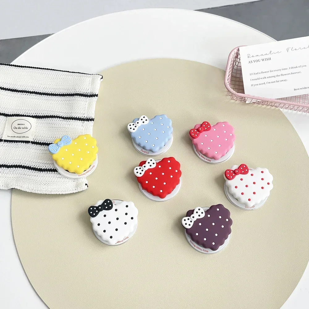  Love Heart Circular Dots Korean For Magsafe Magnetic Phone Grip Tok Stand For iPhone Samsung Foldable Wireless Charging Holder