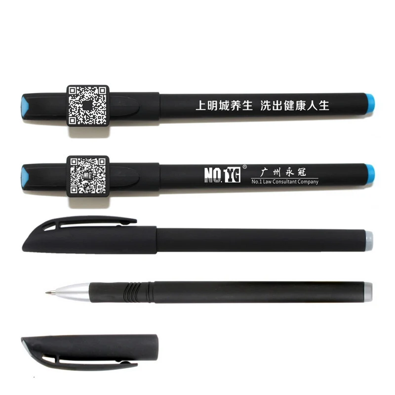 200Pcs/lot Signature Pen Orb Pen Customized Advertising Pen Phone number QR code printing Custom LOGO Stationery Wholesale