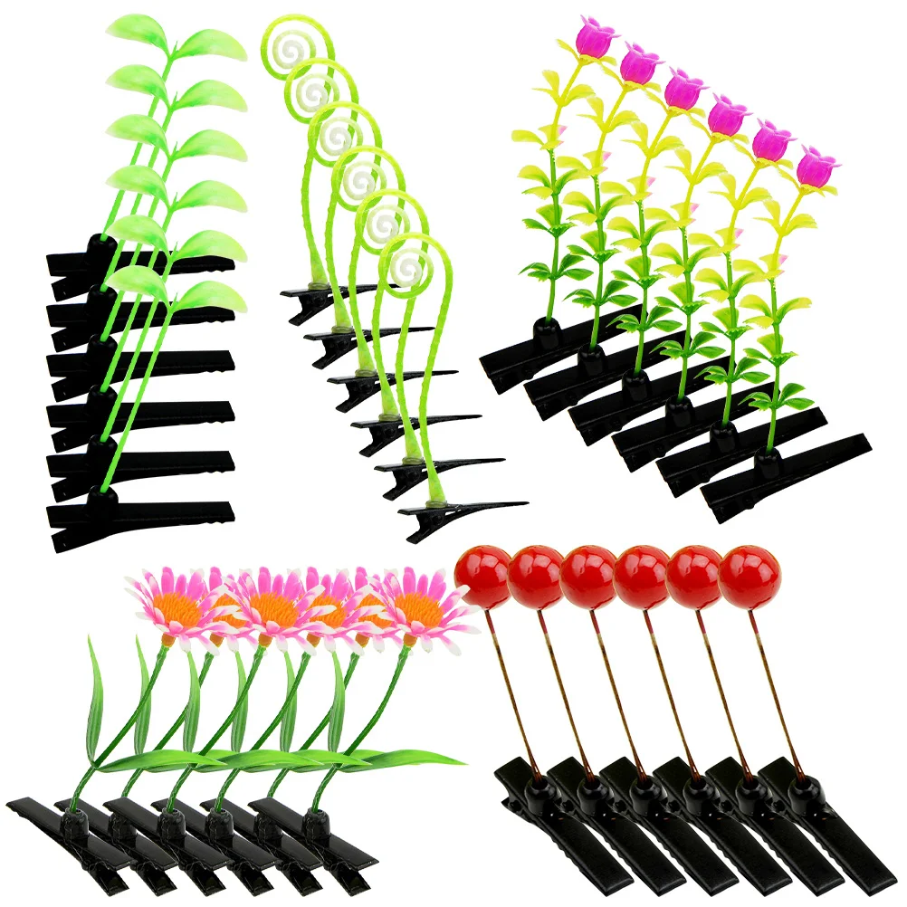 

30Pcs Plant Style Hair Clips Kawaii Small Accessories for Women Girls Sprout Clips Hairpin for Thin Hair Kawaii Hairpin